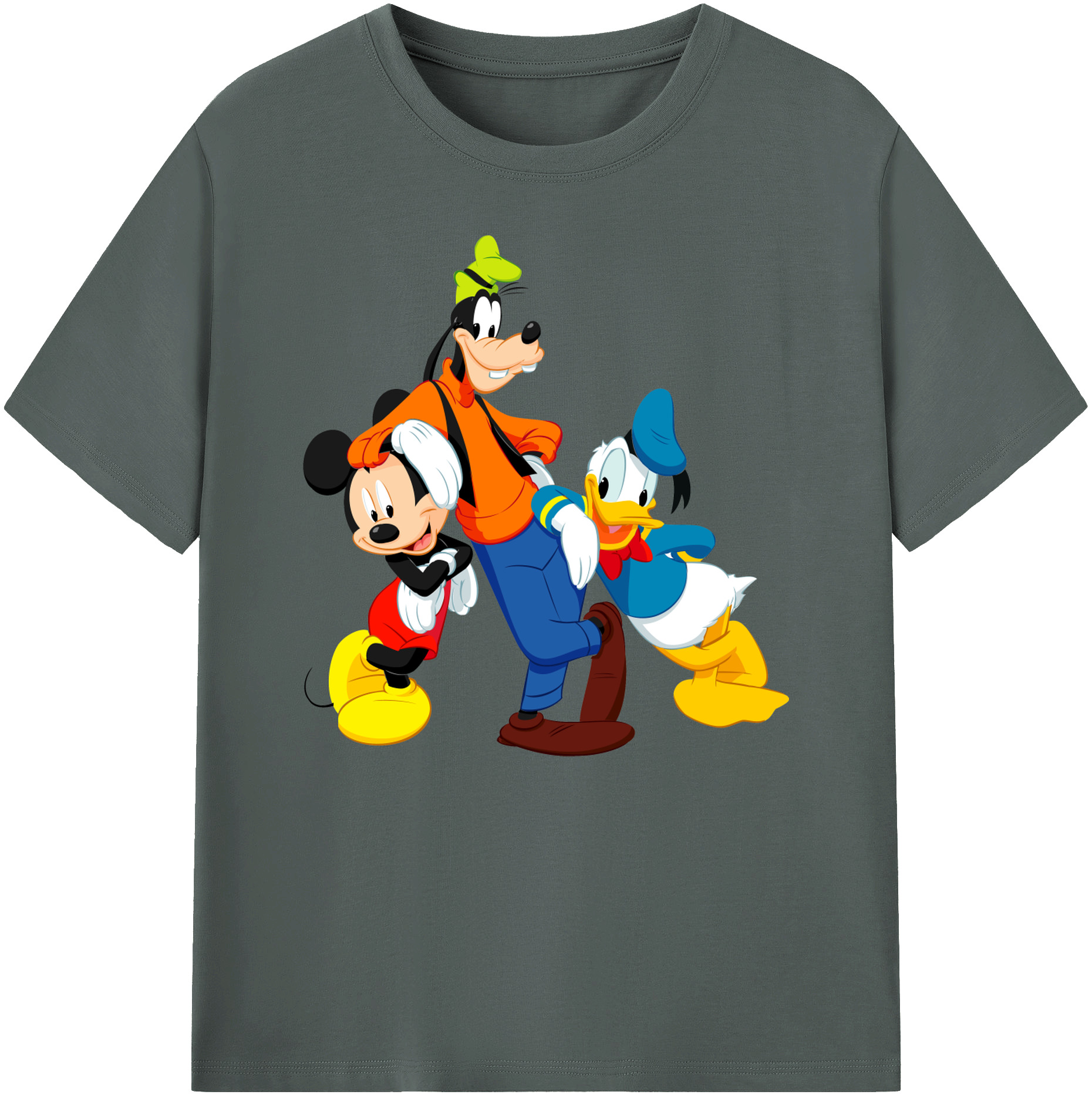 ミッキーマウス Mickey Mouse 綿100％ メンズ半袖Tシャツ｜肌触りやわらか＆通気性